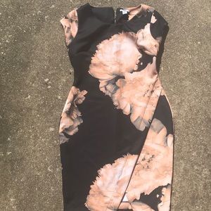 Bar lll women’s dress black with rose gold flowers